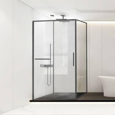 Vincea Slim Soft VSR-1SS9014CLGM, 1400*900, вороненая сталь, стекло прозрачное