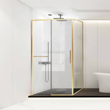 Vincea Slim Soft VSR-1SS1015CLG, 1500*1000, брашированное золото, стекло прозрачное