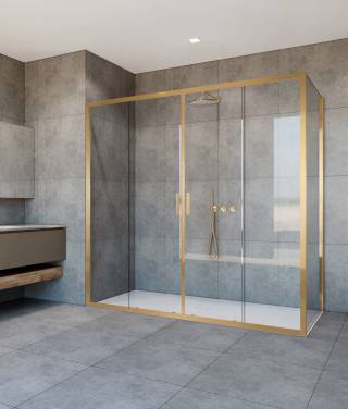 Vincea Garda VSR-1G29017CLG, 1700*900, брашированное золото, стекло прозрачное