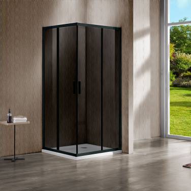 Vincea Garda VSS-1G1111CGB, 1100*1100, черный, стекло тонированное