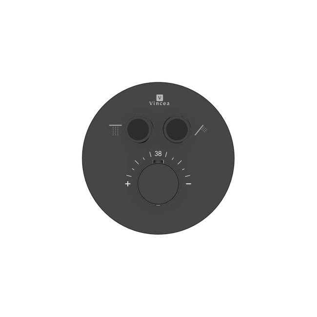 Vincea Inspire VSFW-3I22MT2RMB встраиваемый, термостатический, двухрежимный, черный