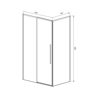 Vincea Slim-N VSR-4SN8012CL, 1200*800, хром, стекло прозрачное