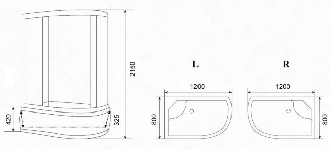 Parly EF1221L (80х120х215)