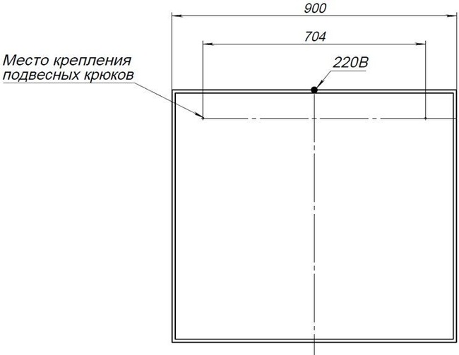 Aquanet Nova Lite 90 дуб рошелье LED