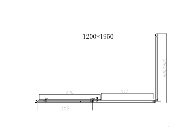 Vincea Slim-N VSR-4SN8012CL, 1200*800, хром, стекло прозрачное