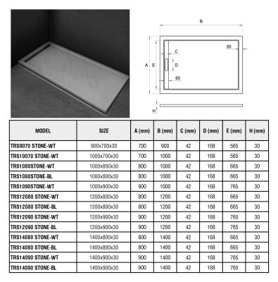 WeltWasser WW TRS 10080 STONE-BL