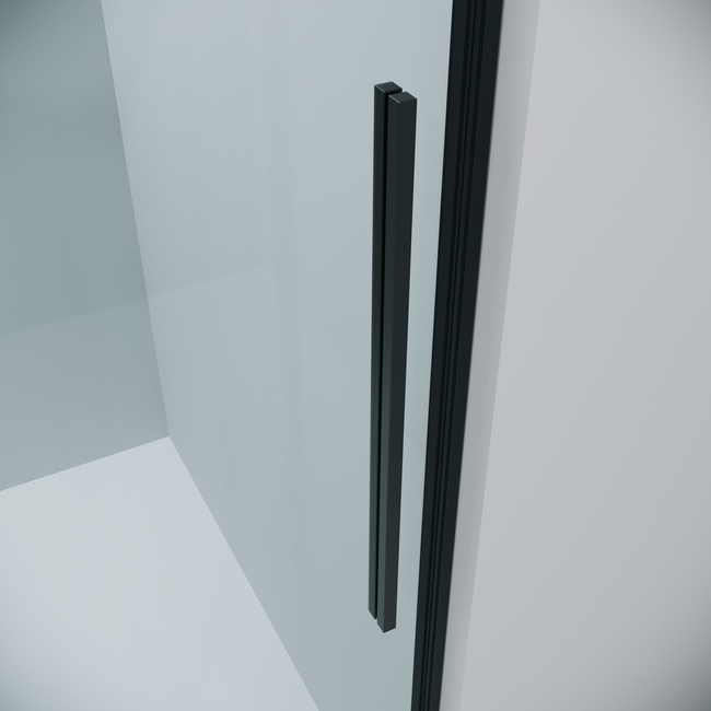 Grossman Galaxy 200.K33.01.100.21.00 (100х195) черный матовый,стекло прозрачное, 1 место
