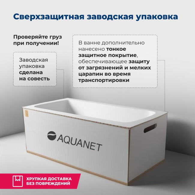 Aquanet Vega 190x100 (с каркасом)