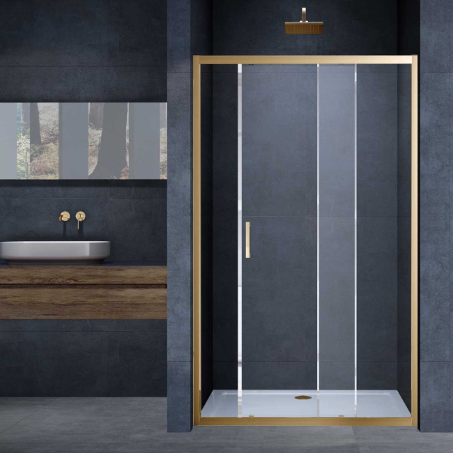 Vincea Alpha VDS-3AL120CLG, 1200, брашированное золото, стекло прозрачное
