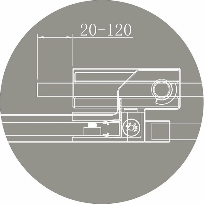 Cezares Slider 110х90 SLIDER-AH-2-80/90-100/110-BR-Cr профиль Хром стекло бронзовое без поддона