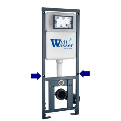 Комплект Weltwasser 10000010376 подвесной унитаз Erlenbach 004 GL-WT + инсталляция Marberg 410 + кнопка MAR 410 SE GL-WT