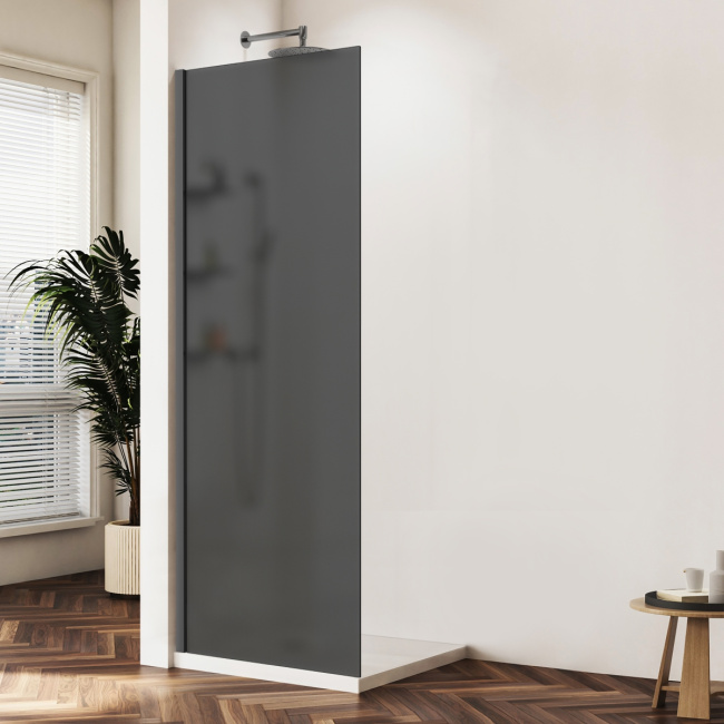Vincea Walk-In VSW-1HWS900GFGM, 900*2000, вороненая сталь, стекло матовое тонированное