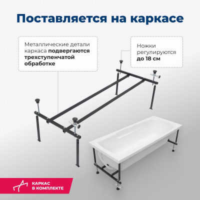 Aquanet Extra 160x70 (с каркасом)
