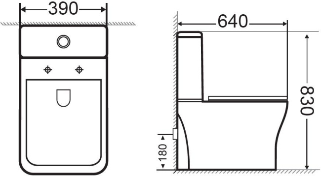 Aquanet Rimless Cube 2-C CL-12288 (чаша)