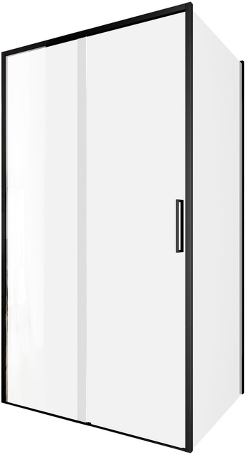 Aquanet Pleasure Evo 110x90 AE65-110x90-BT профиль черный, прозрачное стекло без поддона