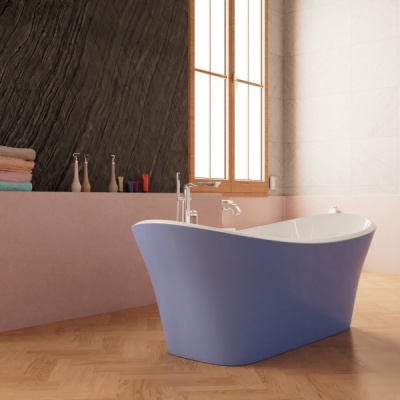 Frank F6104 White/Light blue отдельностоящая Размер:170*75*66 см
