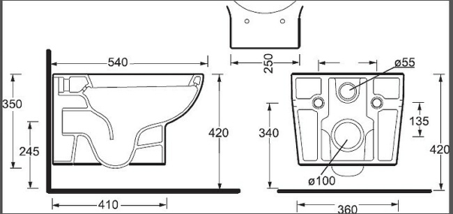 BelBagno Bingo BB548CH подвесной без сиденья