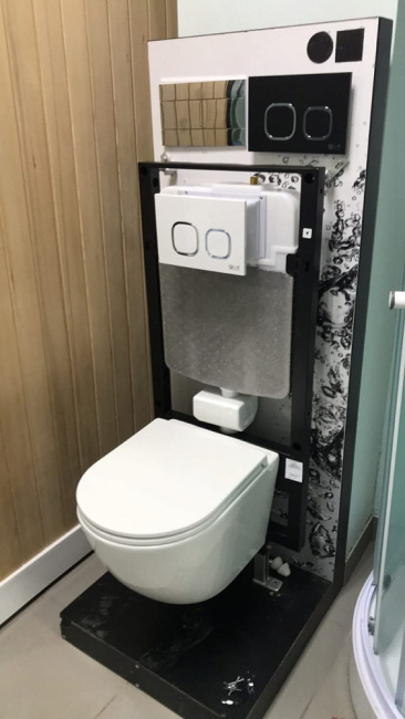 Унитаз с инсталляцией WeltWasser AMBERG 506 + GELBACH 043 GL-WT + AMBERG RD-CR