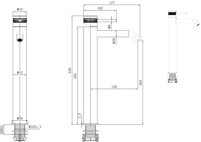 Allen Brau Priority 5.31A02-MG графит браш