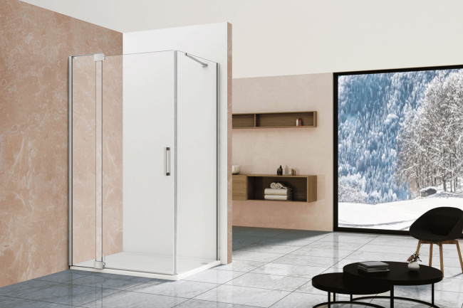 Vincea Extra VSR-1E901080CL, 900/1000x800, хром, стекло прозрачное без поддона