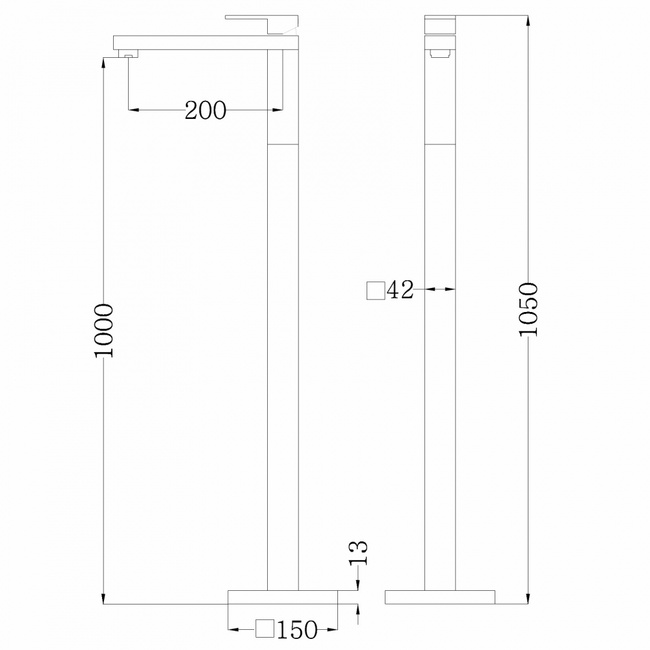 ABBER Daheim AF8241NG напольный для раковины, никель