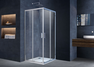 Vincea Alpha VSS-3AL900CL, 900x900, хром, стекло прозрачное без поддона