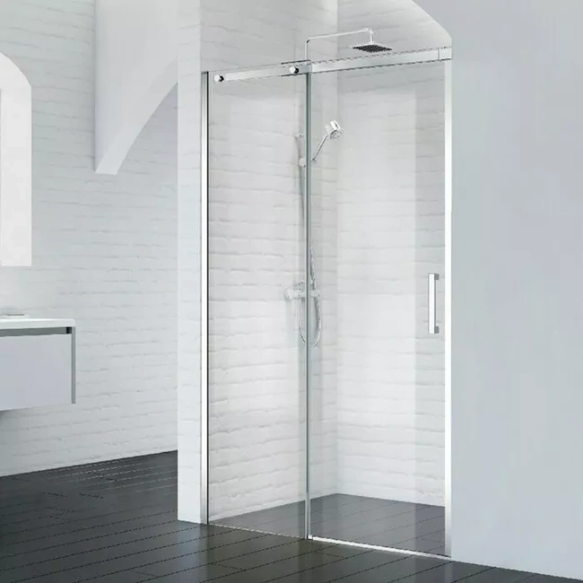 BelBagno Kraft 120 (KRAFT-60/60-C-Cr-L) левая, профиль хром/стекло прозрачное