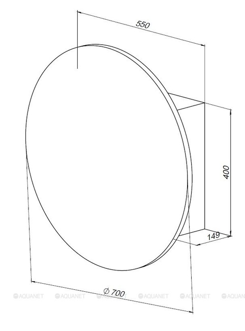 Aquanet Оптима (Optima) D 700 LED (344785)