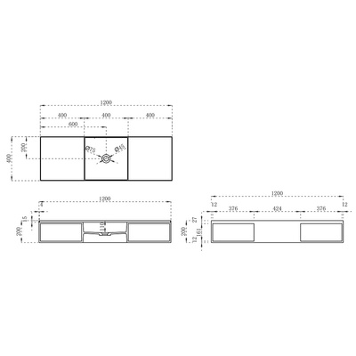 Vincea VWB-6S212MW, 1200*400*200, подвесная, цвет белый матовый