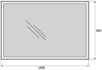BelBagno 100x80 SPC-GRT-1000-800-LED-TCH с подсветкой