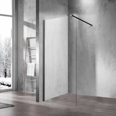 Vincea Walk-In VSW-1H800CLB, 800x2000, матовый черный, стекло прозрачное