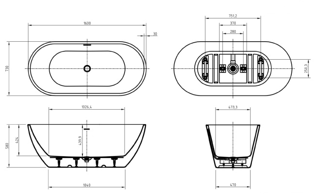 BelBagno UNO BB701-1600-730-K