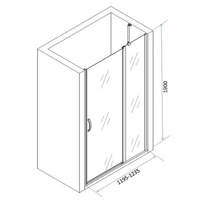 AM.PM Move 120 W81S-D120-000CT профиль Хром матовый стекло прозрачное