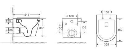 Унитаз с инсталляцией WeltWasser MARBERG 507 + SALZBACH 043 MT-BL + MAR 507 SE-CR