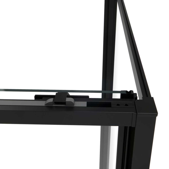 Vincea Slim Soft VSR-1SS9011CLB, 1100*900, черный, стекло прозрачное
