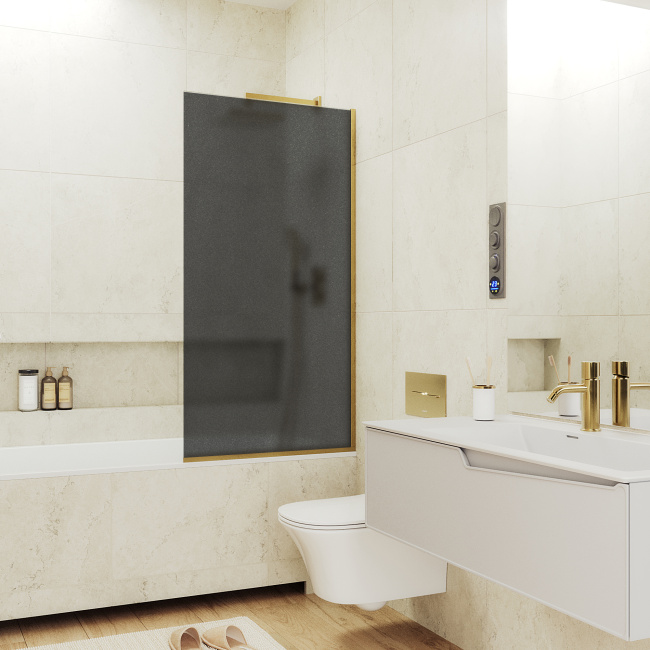 MaybahGlass в узком профиле, 8 мм, Стекло Графит матовый, 40x140 (MGV-84-3у)