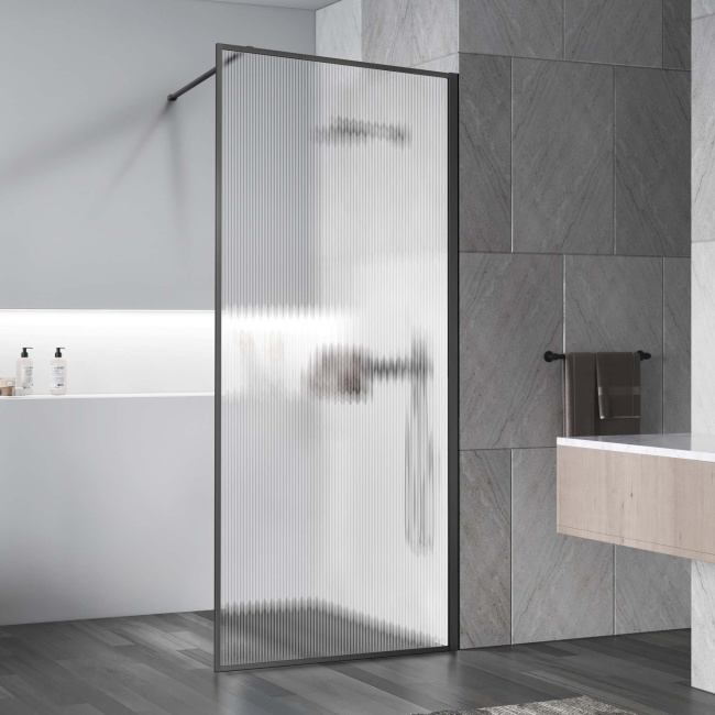 Vincea Walk-In HP Art VSW-1HP100FLGM, 1000*2000, вороненая сталь, стекло рифленое