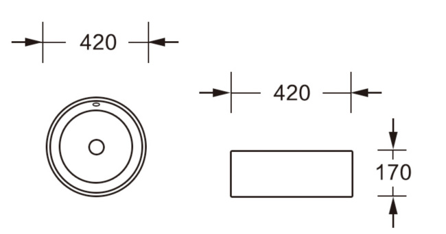 Ceruttispa CR7022 накладная, белая, круглая, с переливом 420х420х170